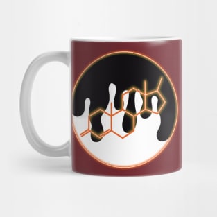 Neon Testosterone Chemical Structure: Orange Mug